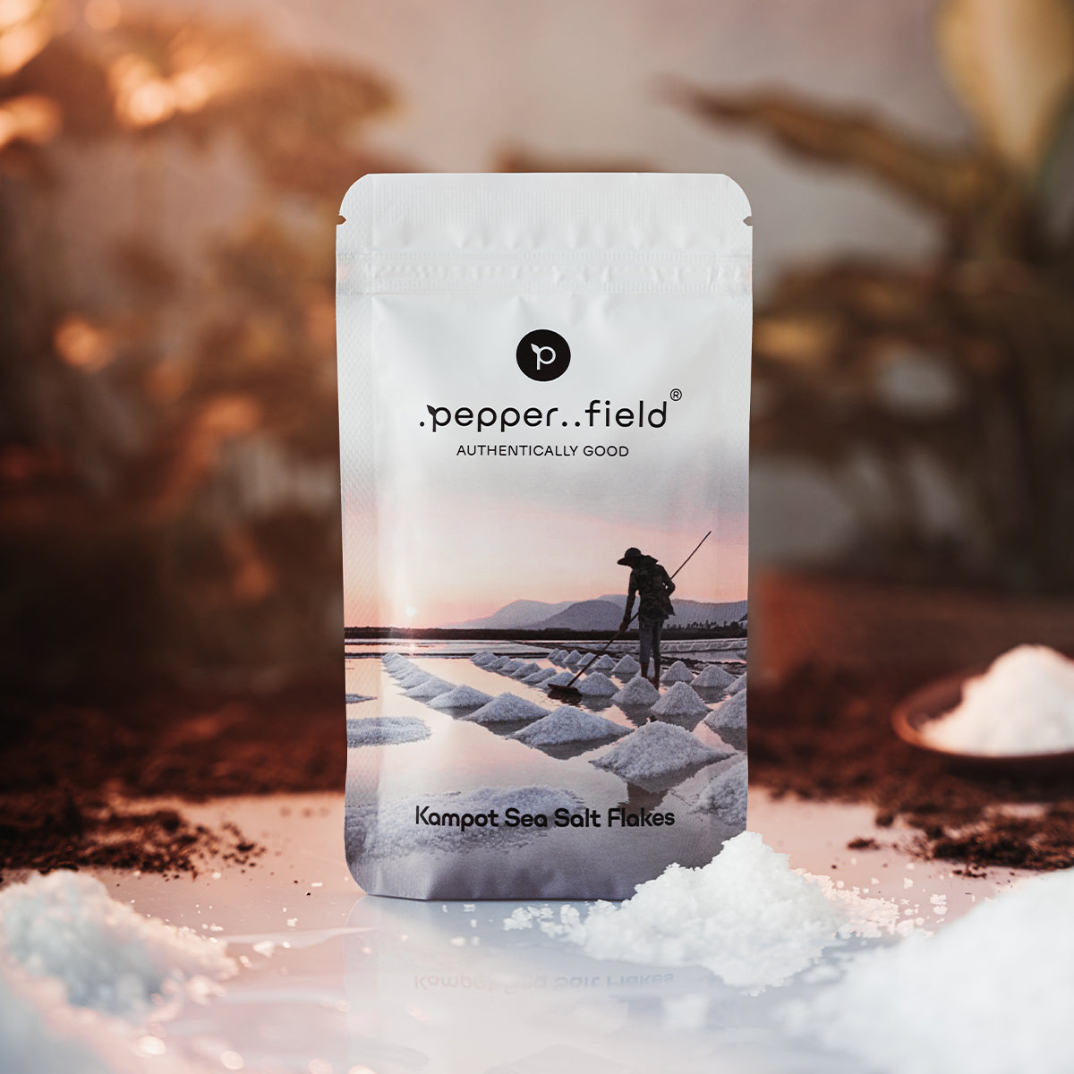 Sea Salt Flakes - solné pyramidy - výběr největších krystalů solných vloček Kampotu 100g
